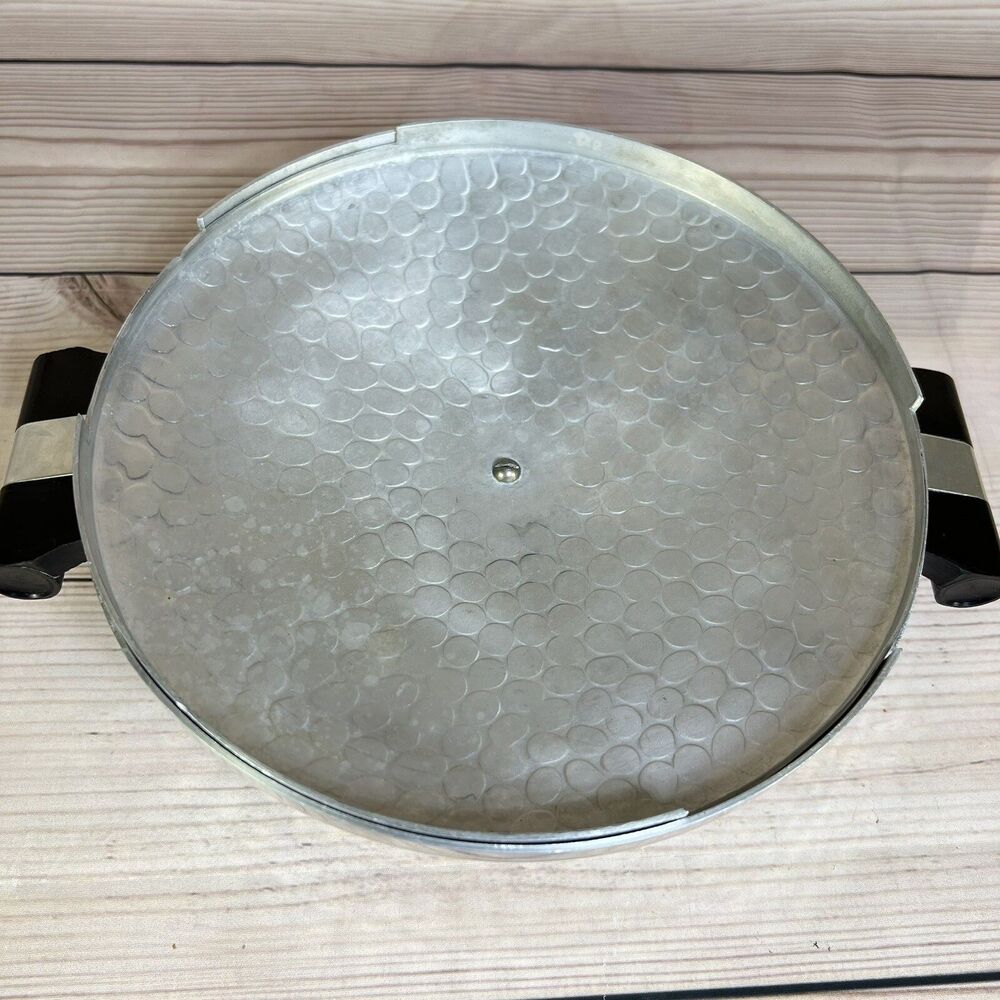 Vintage Puralum Italy Hammered Aluminum Casserole Dish Server w/Lid 8" MCM Retro - Picture 13 of 16